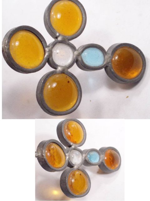 Funky arts crafts hand Wrought GLASS Cross