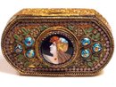 Antique French Figural enamel Sevres compact