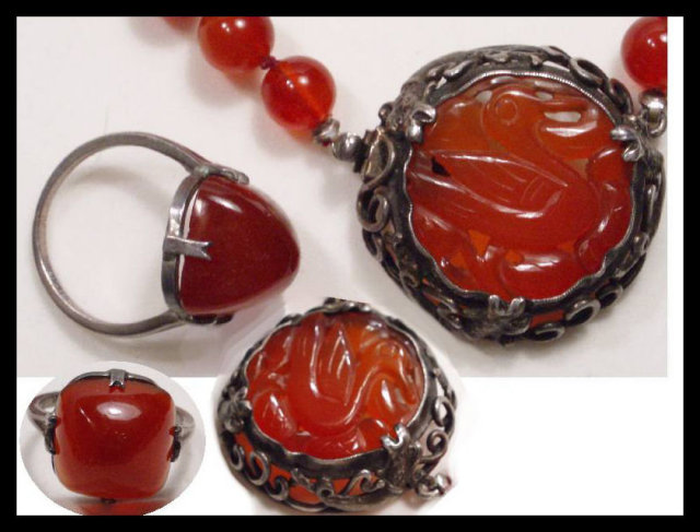 19 CENTURY DRAGON SNAKE Necklace vintage