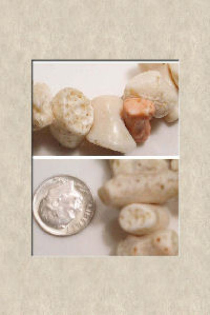 Bizarre CHUNKY Angelskin CORAL thick necklace