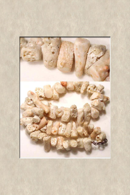 Bizarre CHUNKY Angelskin CORAL thick necklace