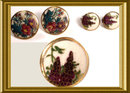 Vintage handpainted SATSUMA Earrings BUTTONS
