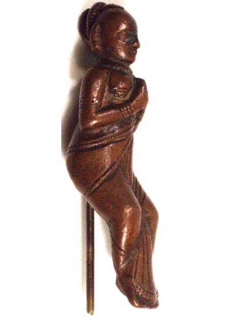 ANtique PRIMITIVE EARLY Buddha Architectural BRONZE