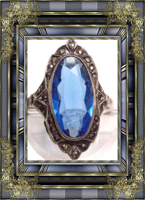 Dazzling 20's DECO LARGE STUNNING RING