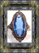 Dazzling 20's DECO LARGE STUNNING RING