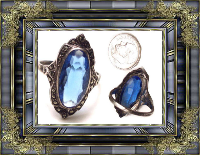 Dazzling 20's DECO LARGE STUNNING RING