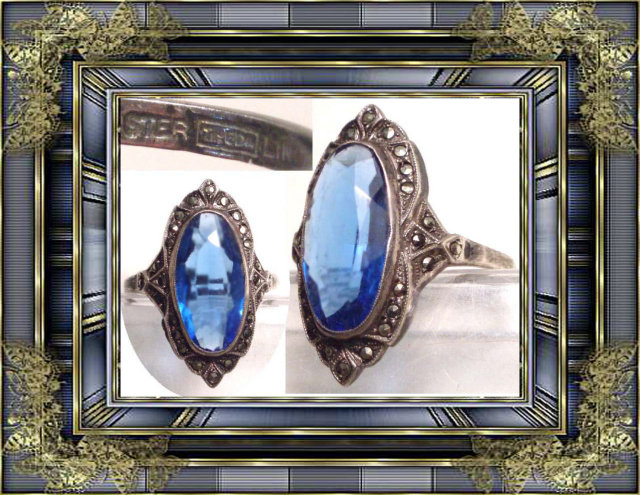 Dazzling 20's DECO LARGE STUNNING RING