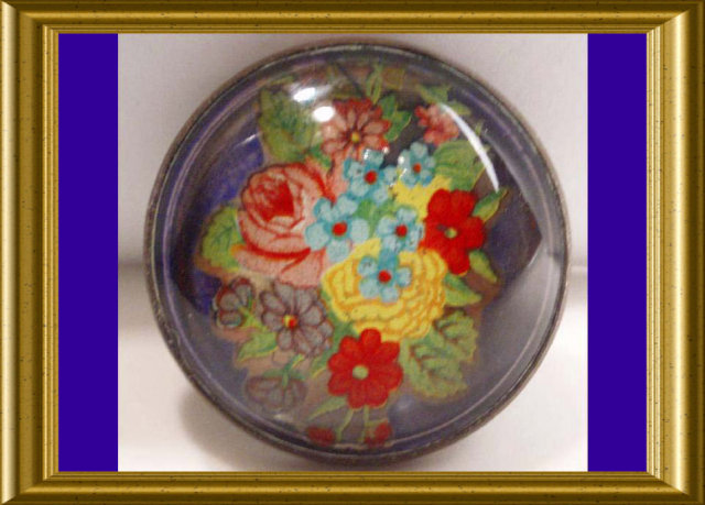 Civil WAR Paperweight DOME HORSE bridle Rosette
