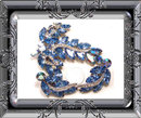 SIGNED Vintage WEISS BLUE Brooch Earrings BOOK