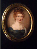 Known artist SIGNED 1822 PORTRAIT miniature Framed woman Royalty victorian woman Albin Roberts Burt