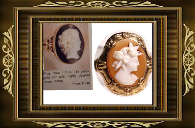 Neoclassical GOLD 19th century Cameo ring