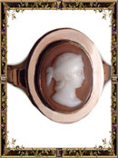 1800 Georgian ROSE GOLD Antique Cameo RING