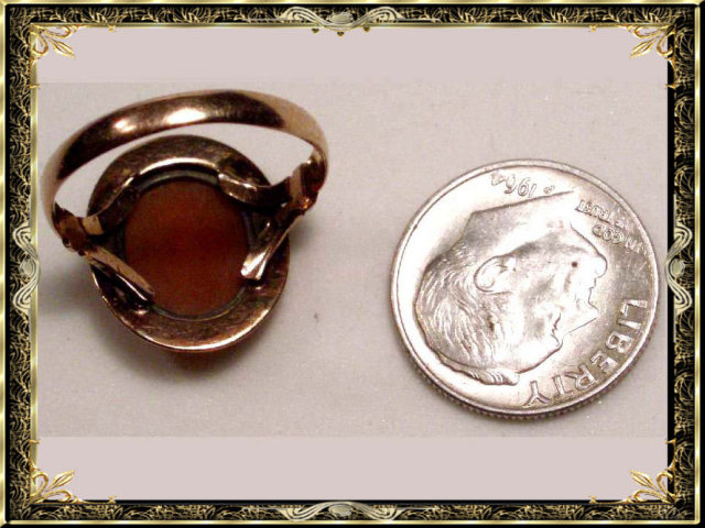1800 Georgian ROSE GOLD Antique Cameo RING