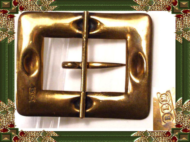 Fancy SIGNED ARTS and Crafts SASH BUCKLE