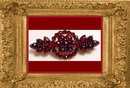 Victorian BOHEMIAN GARNET Fancy SASH PIN Brooch