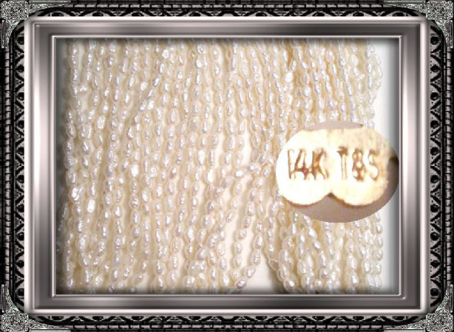 Vintage 10 STRAND opera length 14kt gold pearls