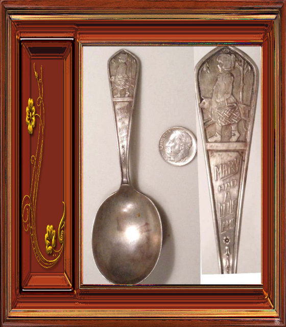 ANtique STerling ROGERS Mary little Lamb spoon