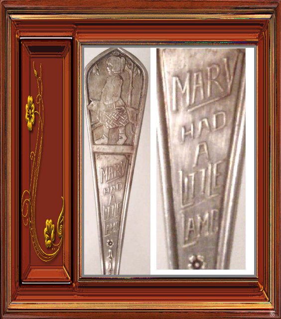 ANtique STerling ROGERS Mary little Lamb spoon