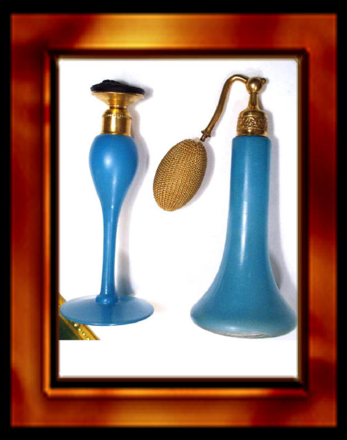 Vintage PAIR DECO DeVILBISS PERFUME BOTTLEs
