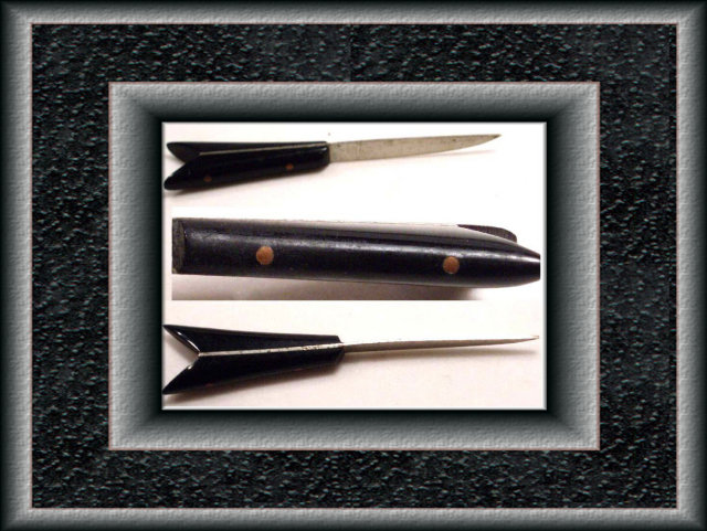 ANtique pre-ban TORTOISE MINIATURE DECO UNUSUAL Knife