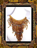 Dripping GLASS FRINGE fancy exotic necklace