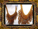 Dripping GLASS FRINGE fancy exotic necklace