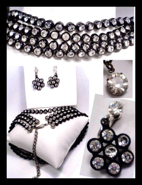 DECO GLITZ Sparkling rhinestone Parure FLASHY