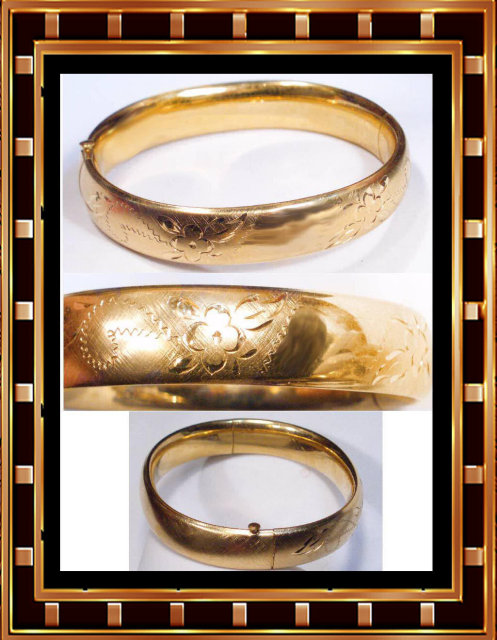 Antique Victorian hinged Fancy OLD bracelet