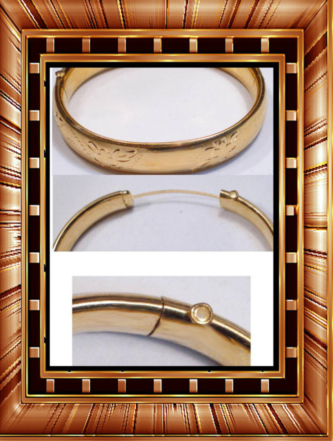 Antique Victorian hinged Fancy OLD bracelet