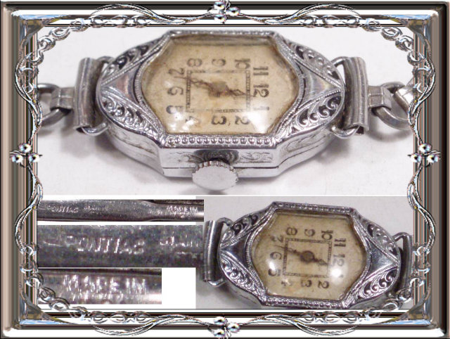 Fancy Enamel ART DECO Vintage Watch & band