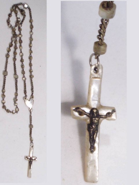 Victorian Mother Pearl Antique Child's Rosary