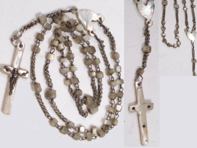 Victorian Mother Pearl Antique Child's Rosary