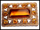 HUGE Austro Hungarian Enamel Glass SASH PIN