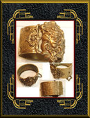 GORGEOUS Vintage Medusa Snake bracelet Wide art nouveau relief hinged bangleMedusa Snake bracelet