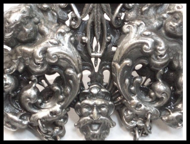 Victorian Vinaigrette Bacchus Cherub Chatelaine