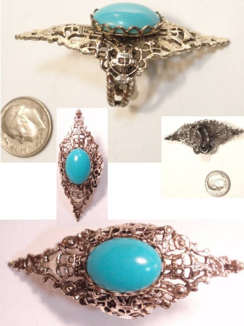 HUGE vintage Gothic Renaissance cabachon ring