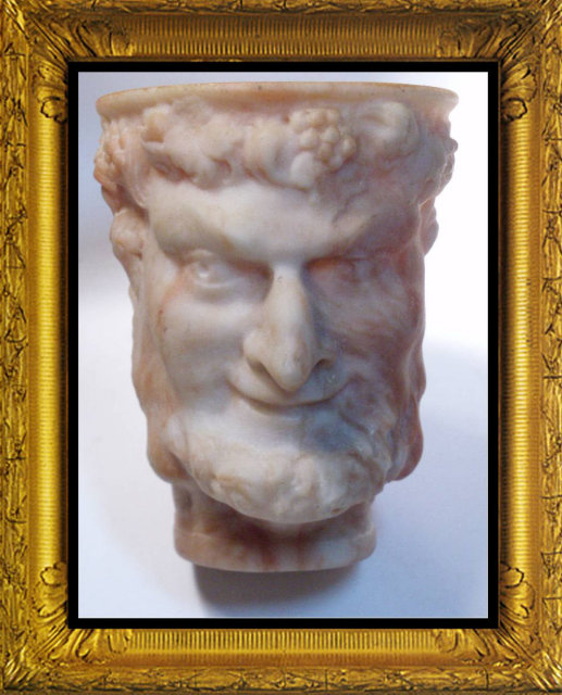 BIZARRE Devil Satyr carved marble Pan Mythical