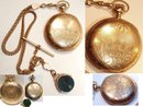 1898 ELGIN 10kt rose gold Pocketwatch & FOb