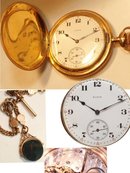 1898 ELGIN 10kt rose gold Pocketwatch & FOb