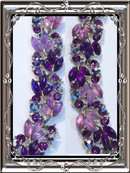 Glitz Vintage Fruit salad SIGNED PURPLE Parure