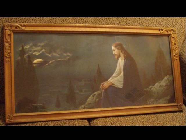 LARGE Carved Deco Frame Jesus on the Mount