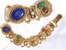 Gothic jewel snake Cameo bookchain bracelet