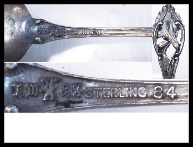 Antique memorial Calla lily Sterling demitasse Spoon