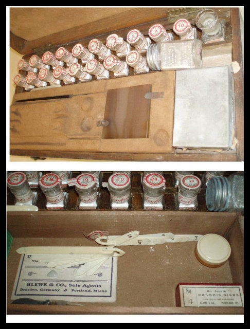 Antique German Full dental kit & rosewood box