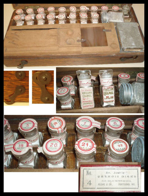 Antique German Full dental kit & rosewood box
