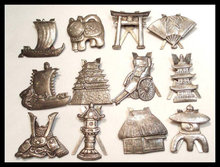 Vintage 12 sterling place card figural Holders
