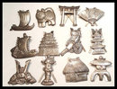 Vintage 12 sterling place card figural Holders