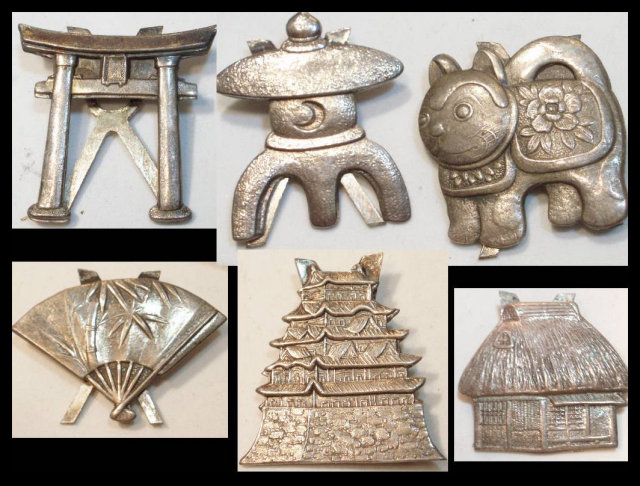 Vintage 12 sterling place card figural Holders