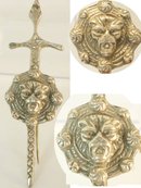 Victorian sterling hallmark LION SIGNED brooch