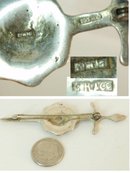 Victorian sterling hallmark LION SIGNED brooch